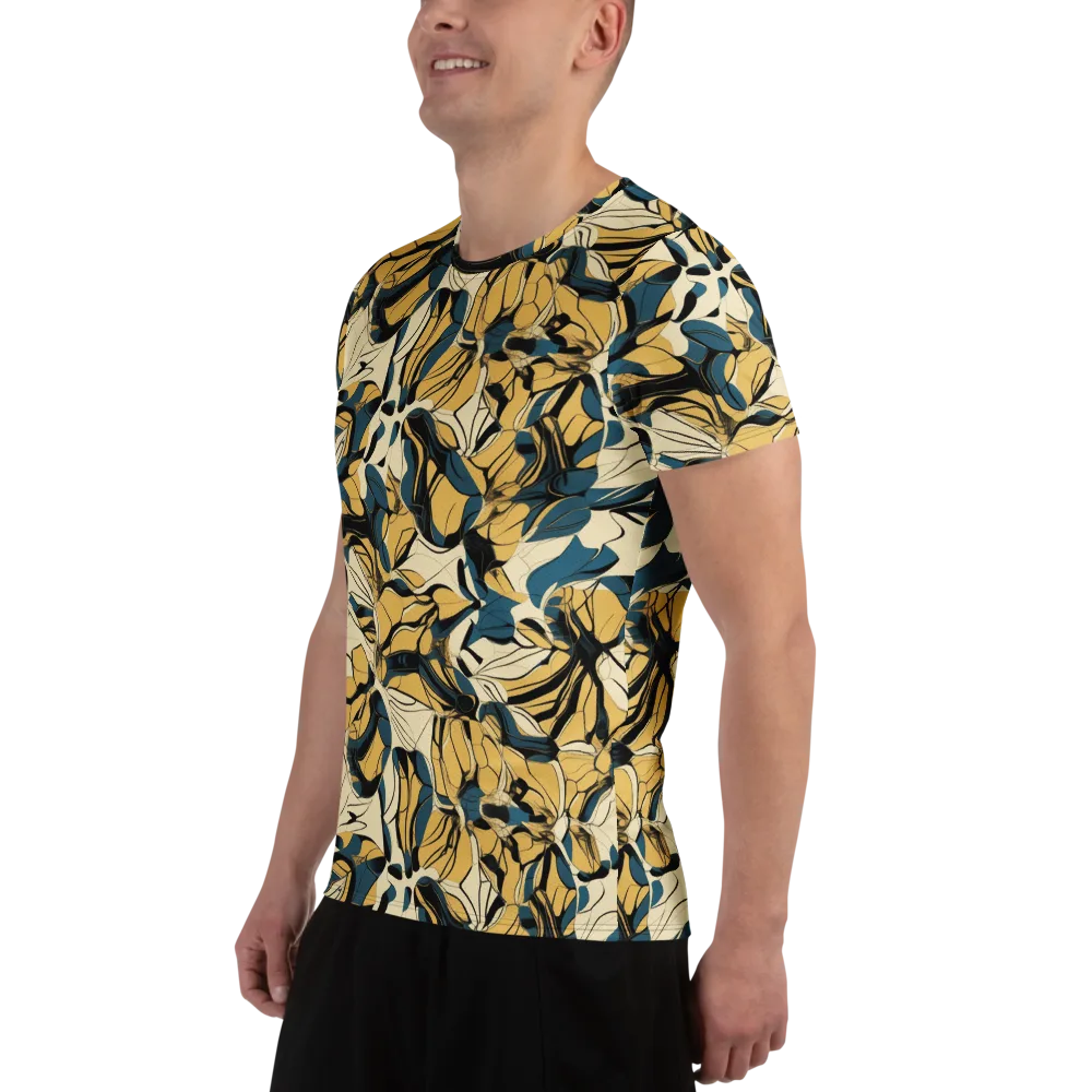 Indigo Marigold on Men's Athletic T-Shirt — Left
