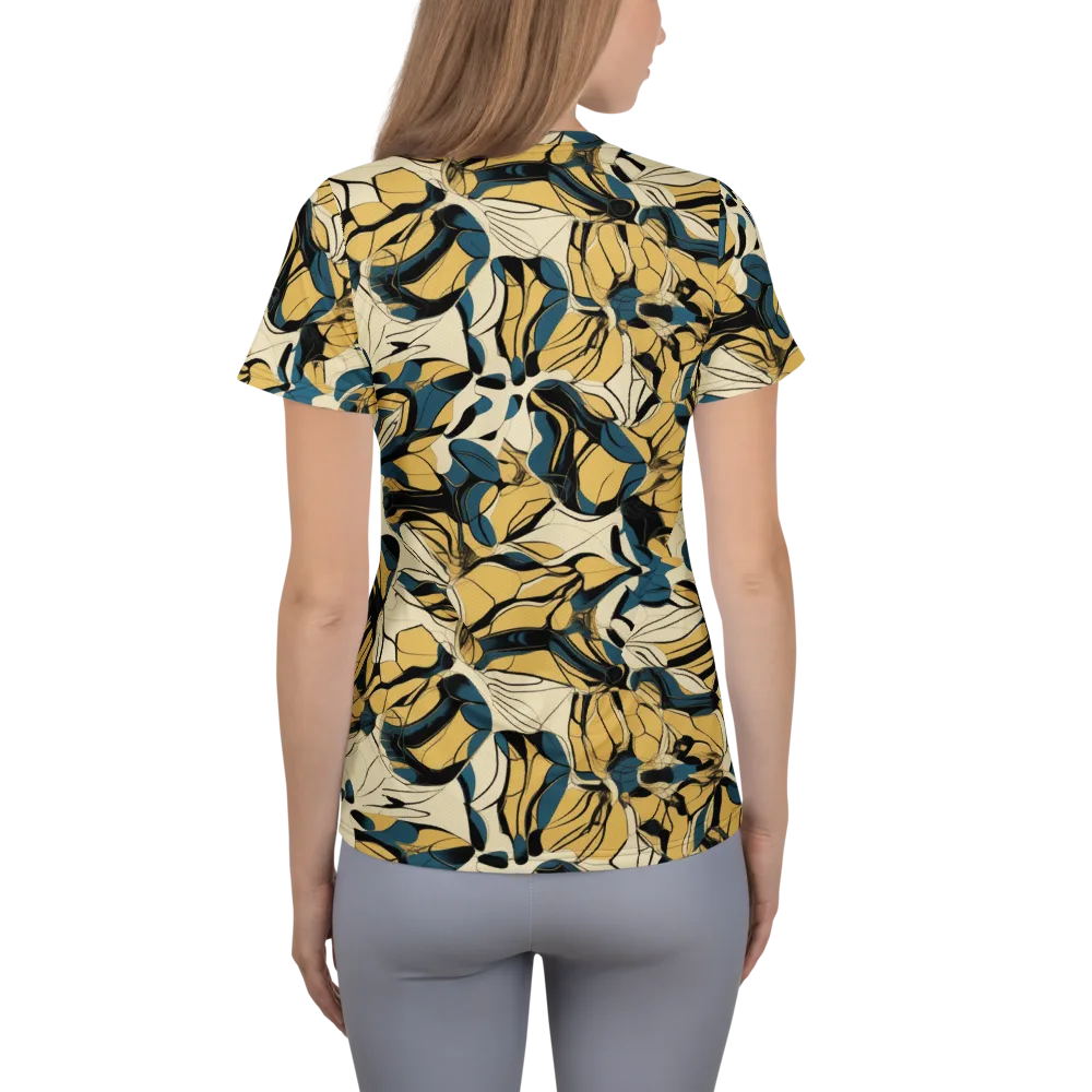 Indigo Marigold on Women's Athletic T-Shirt — Back