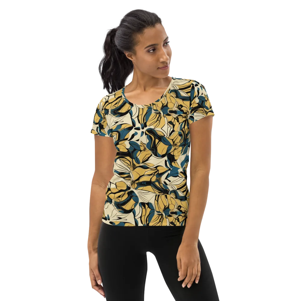 Indigo Marigold on Women's Athletic T-Shirt — Front