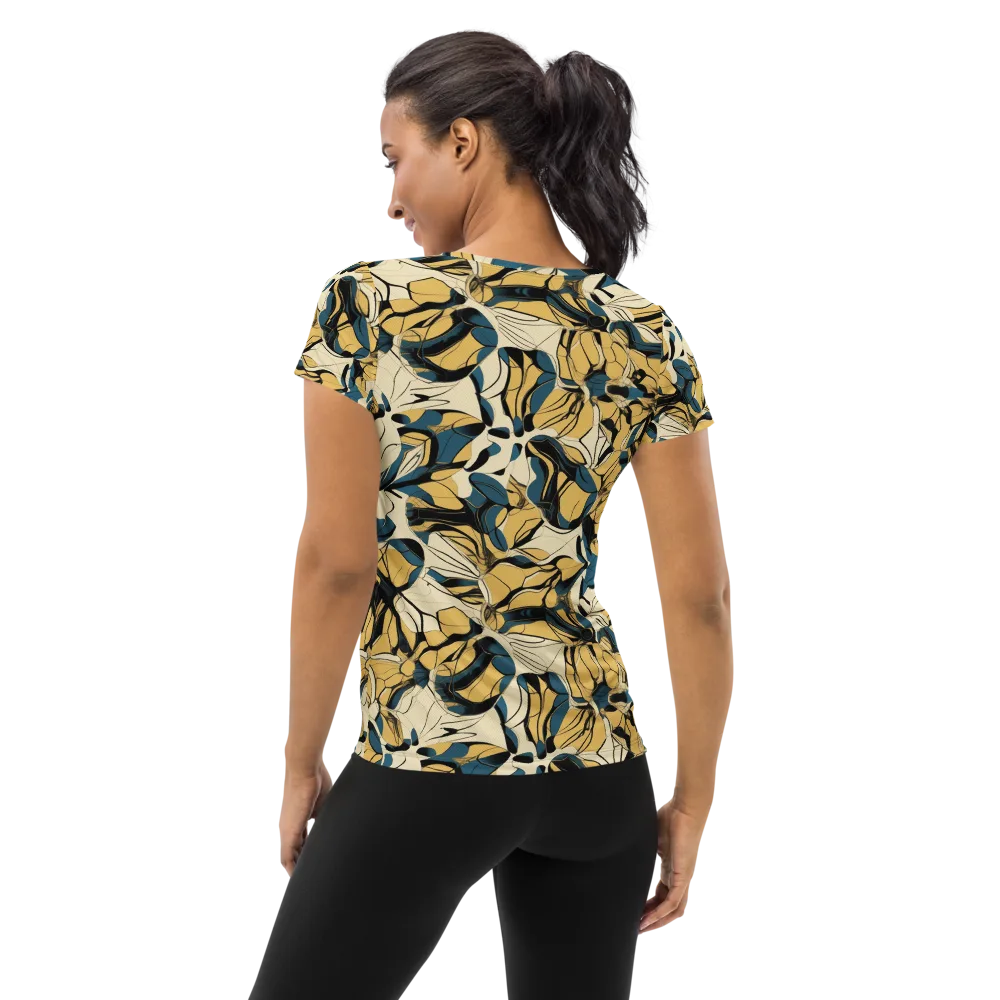 Indigo Marigold on Women's Athletic T-Shirt — Back