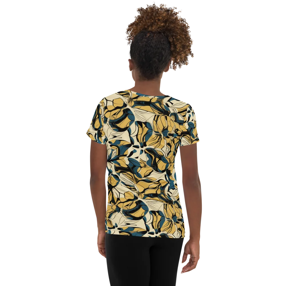 Indigo Marigold on Women's Athletic T-Shirt — Back