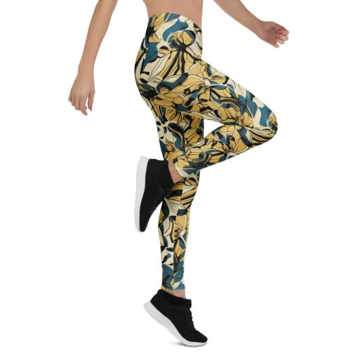 Indigo Marigold on a Leggings