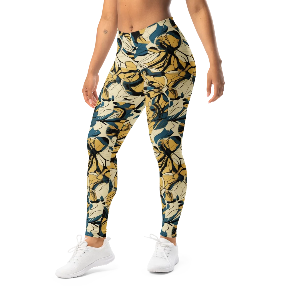 Indigo Marigold on Leggings — Left Front