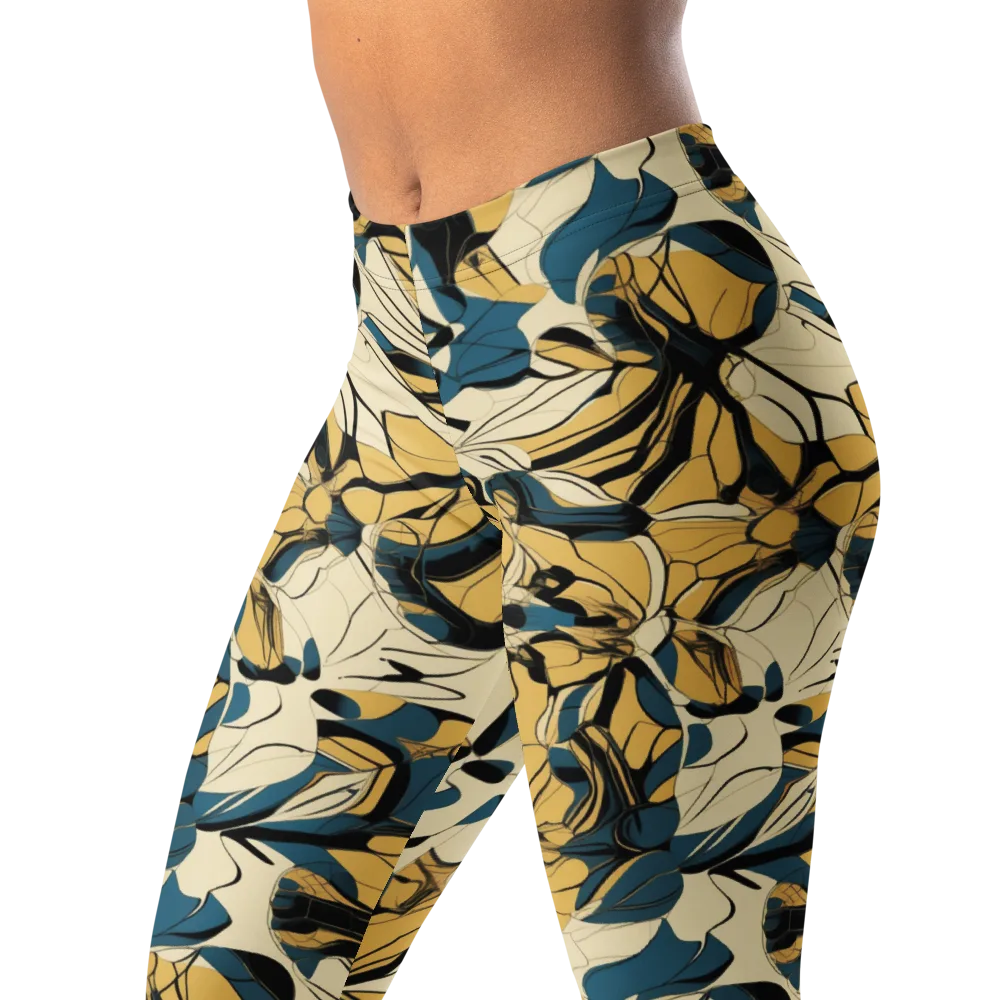 Indigo Marigold on Leggings — Left Front