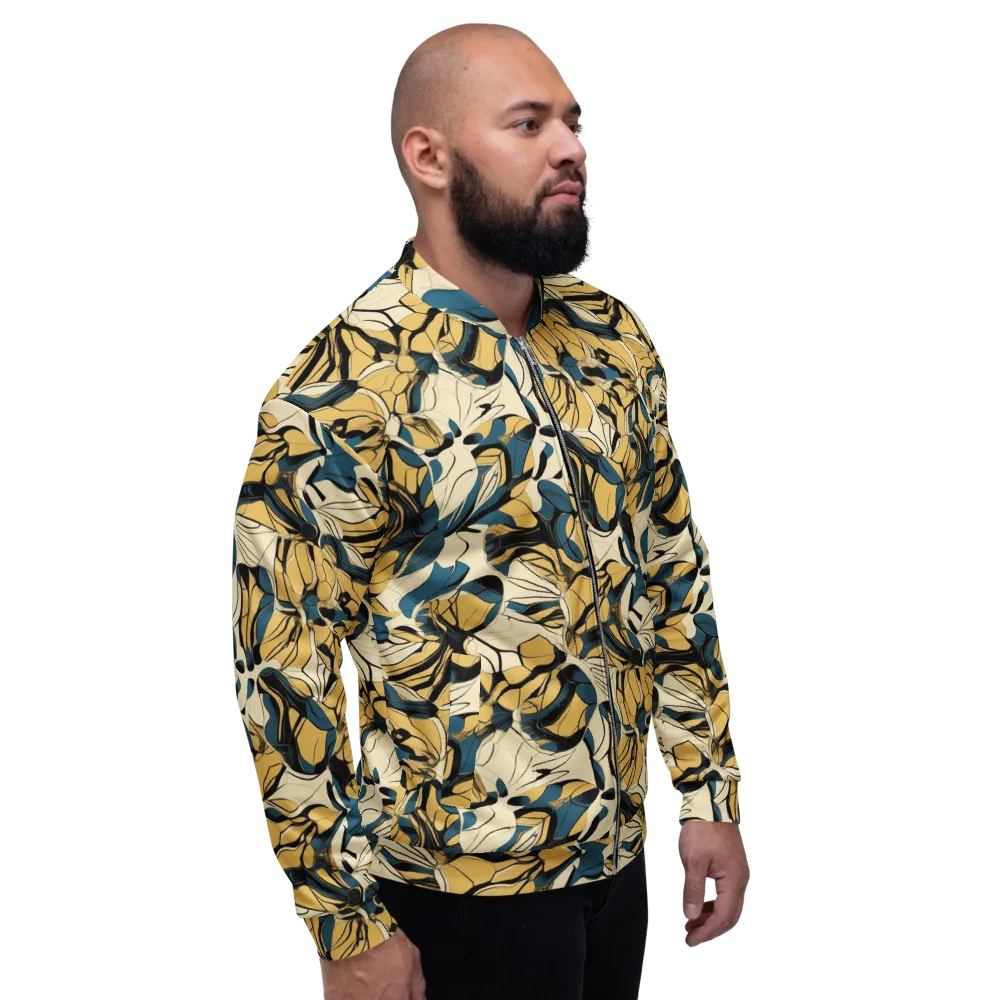 Indigo Marigold on Bomber Jacket — Right