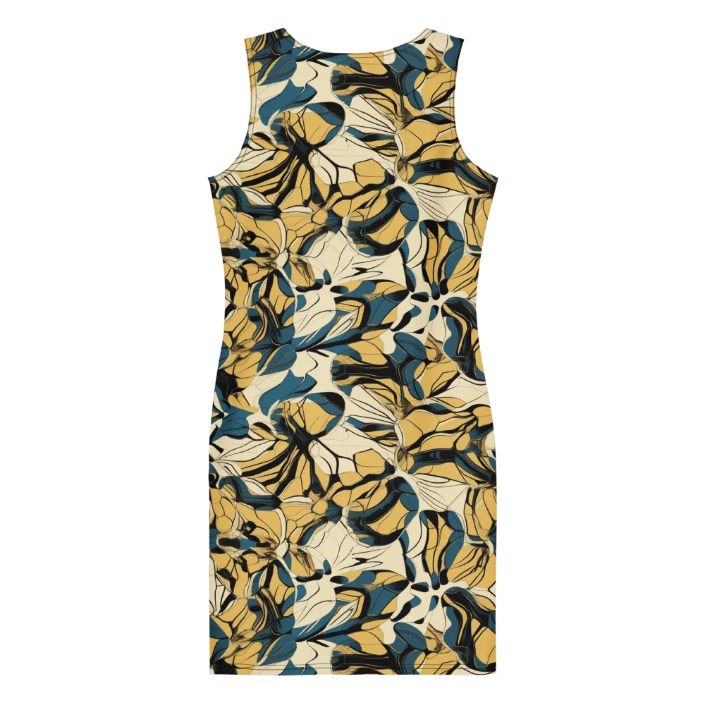 Indigo Marigold on Bodycon Dress — Back