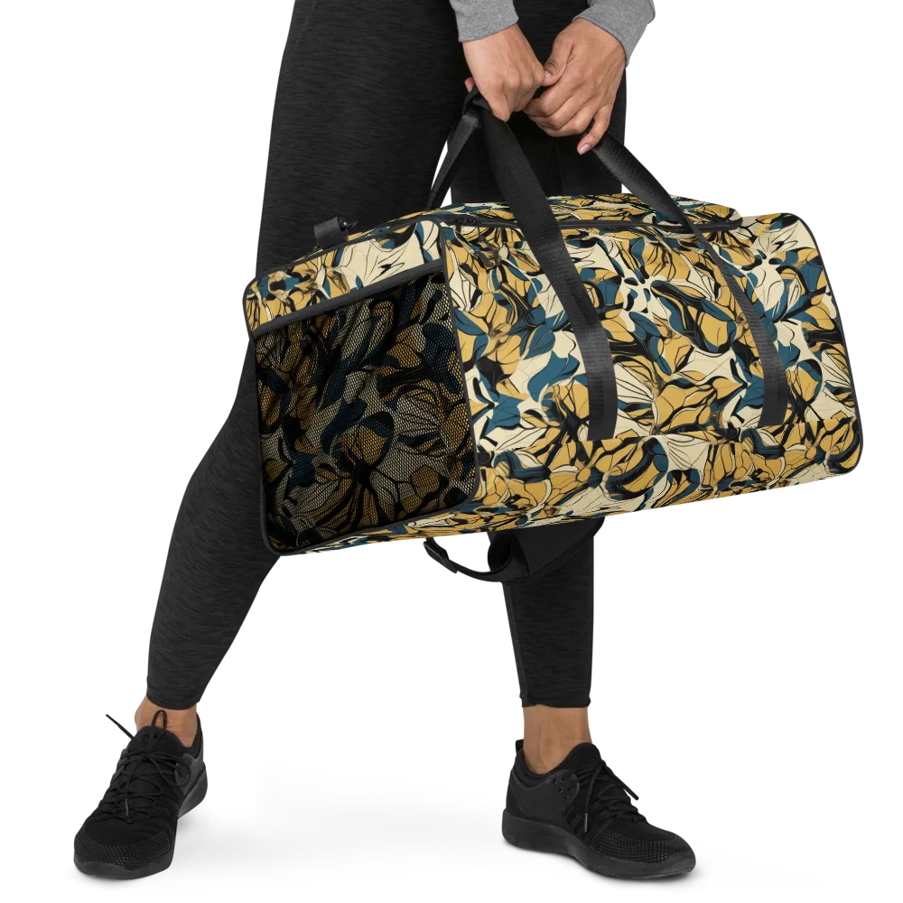 Indigo Marigold on Duffle Bag — Right Front