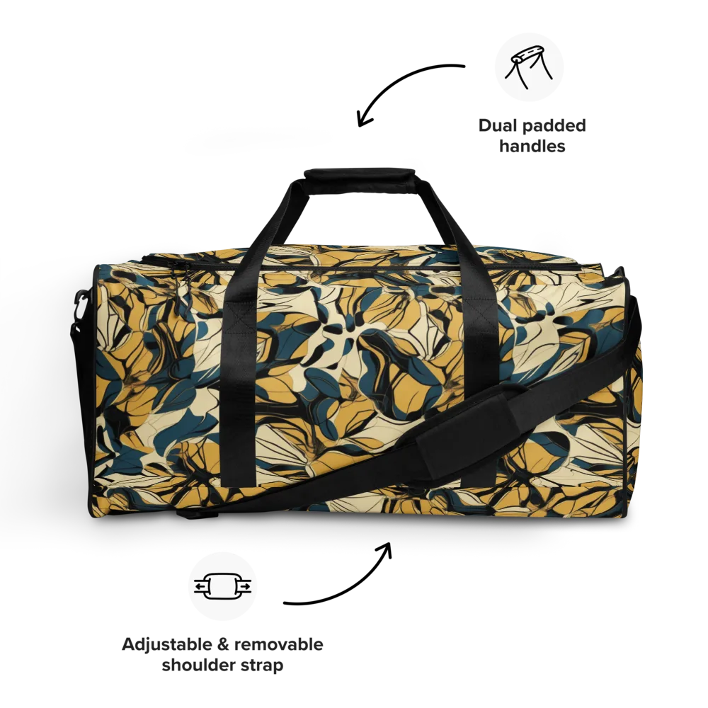 Indigo Marigold on Duffle Bag — Front