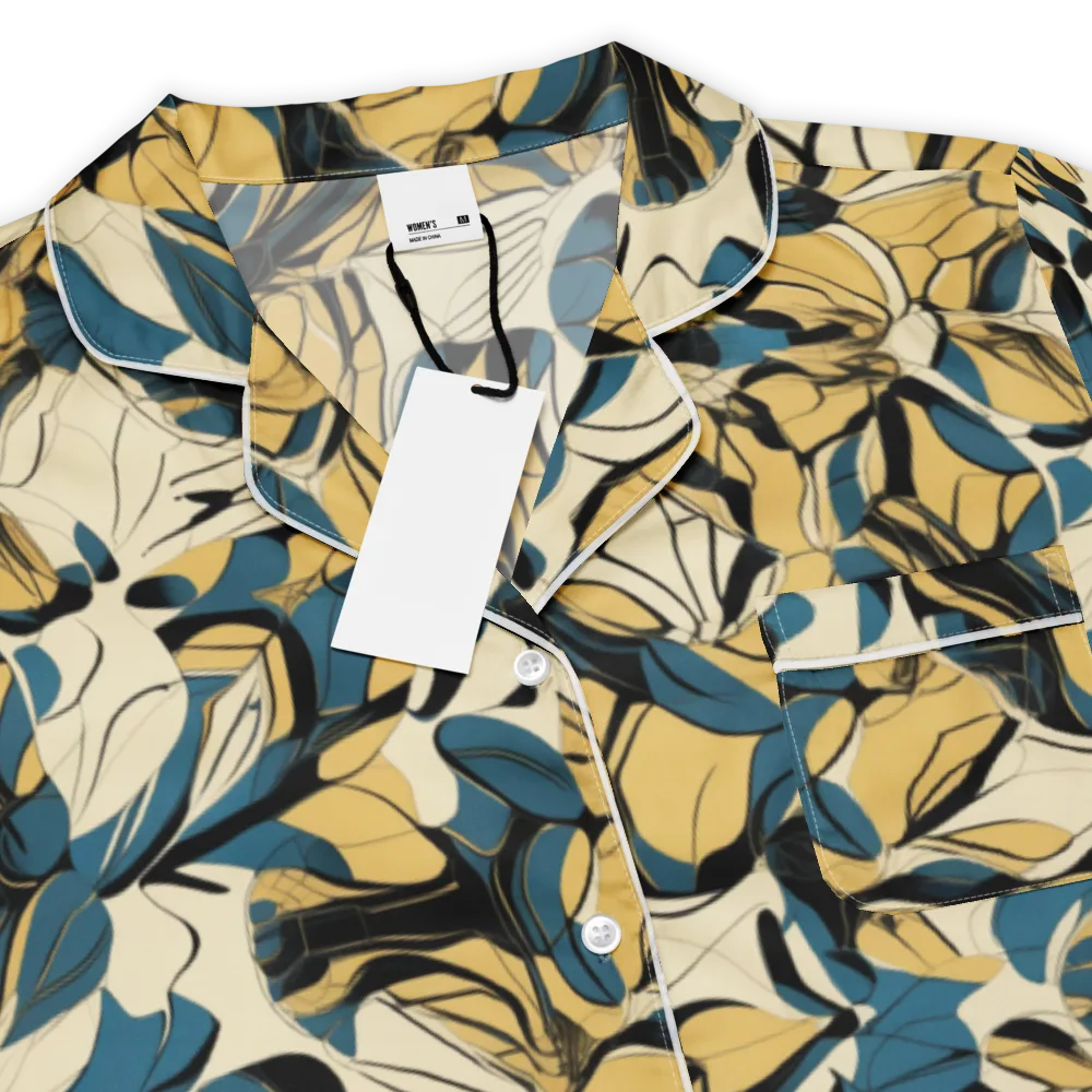 Indigo Marigold on Women's Short Sleeve Pajama Top — Product details