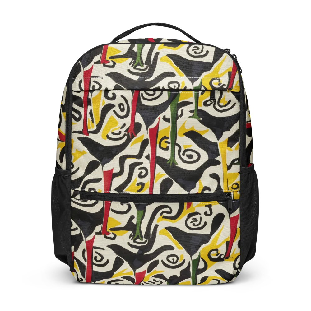 Inkblot Menagerie on Utility Backpack — Front