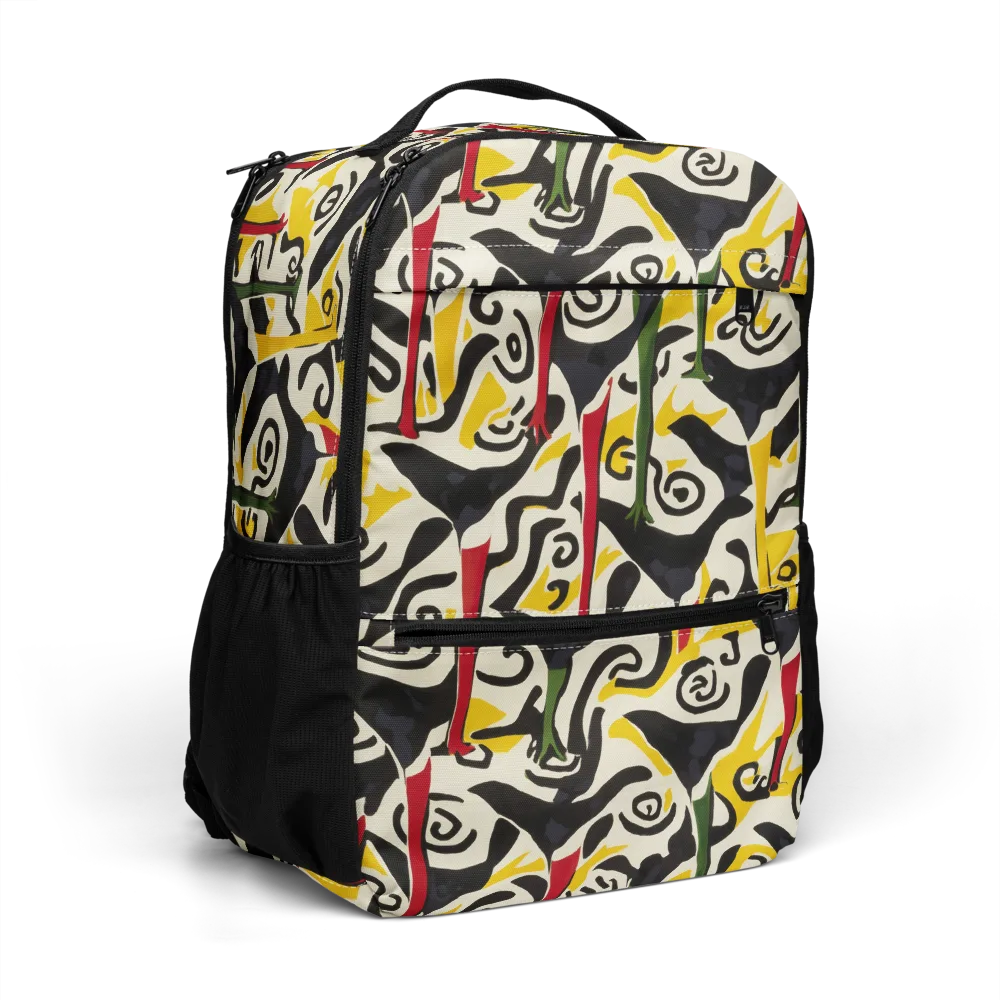 Inkblot Menagerie on Utility Backpack — Right Front