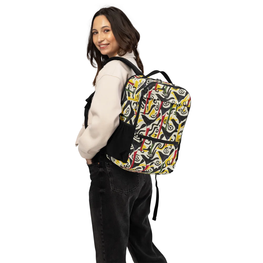 Inkblot Menagerie on Utility Backpack — Back