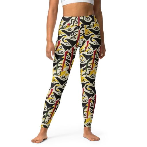 Inkblot Menagerie on a Yoga Leggings