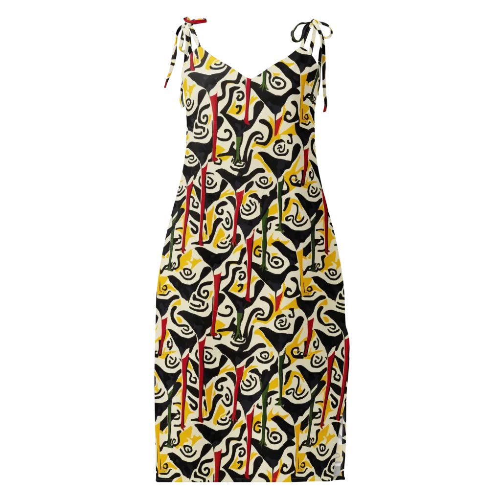 Inkblot Menagerie on Slip Dress — Front