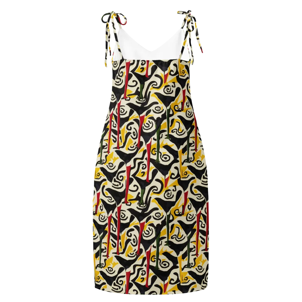 Inkblot Menagerie on Slip Dress — Back