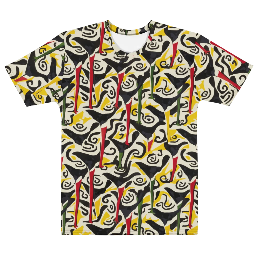 Inkblot Menagerie on Men's Cotton Crew Neck T-Shirt — Front