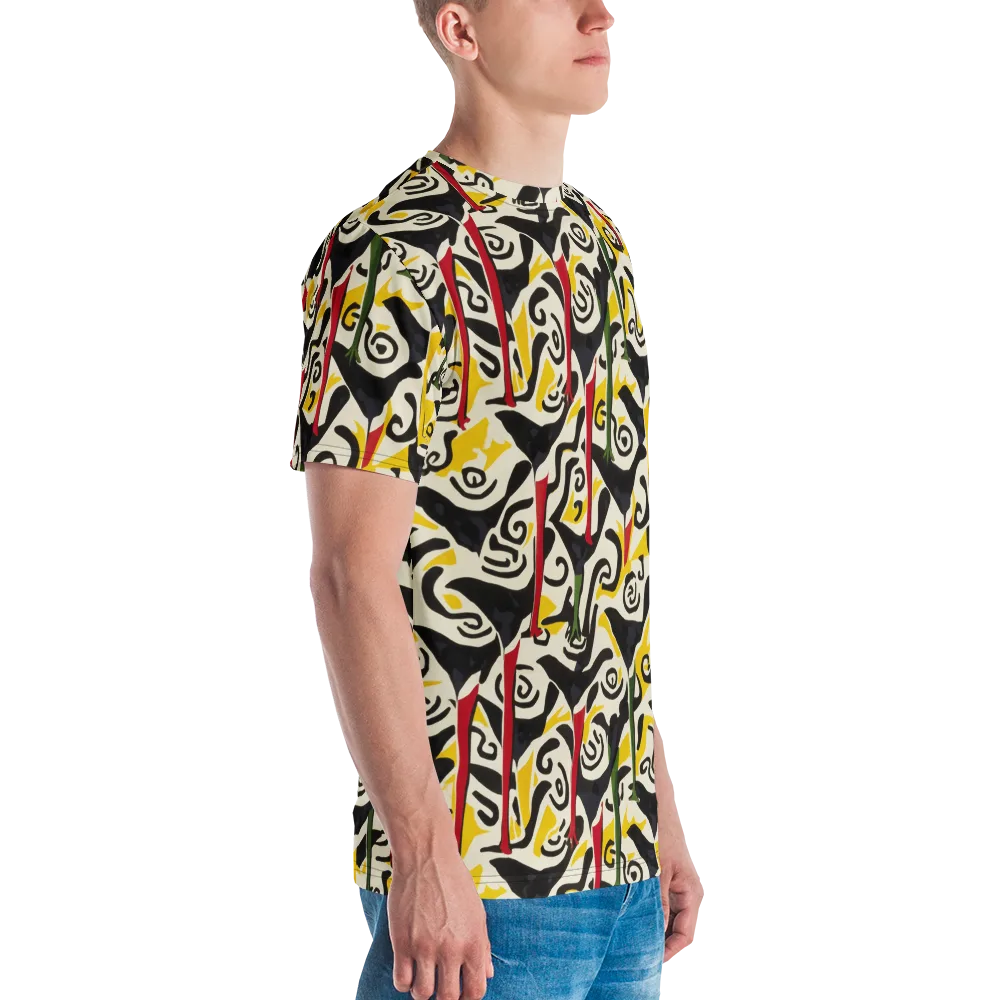 Inkblot Menagerie on Men's Crew Neck T-Shirt — Right