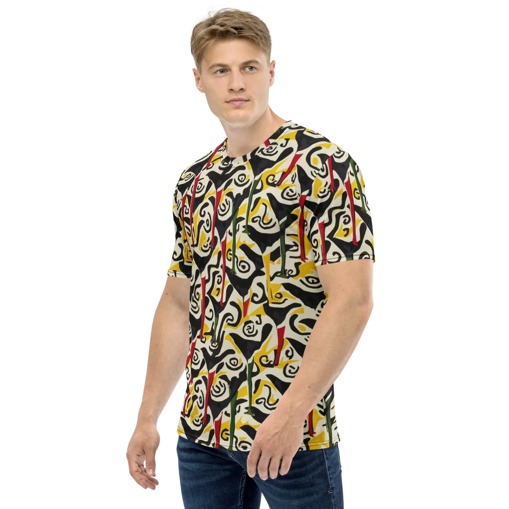 Inkblot Menagerie on Men's Crew Neck T-Shirt — Left