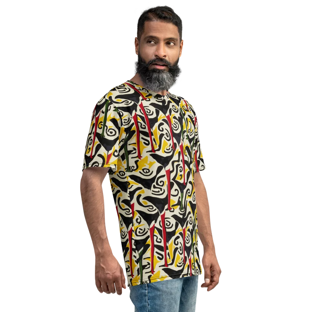 Inkblot Menagerie on Men's Crew Neck T-Shirt — Right