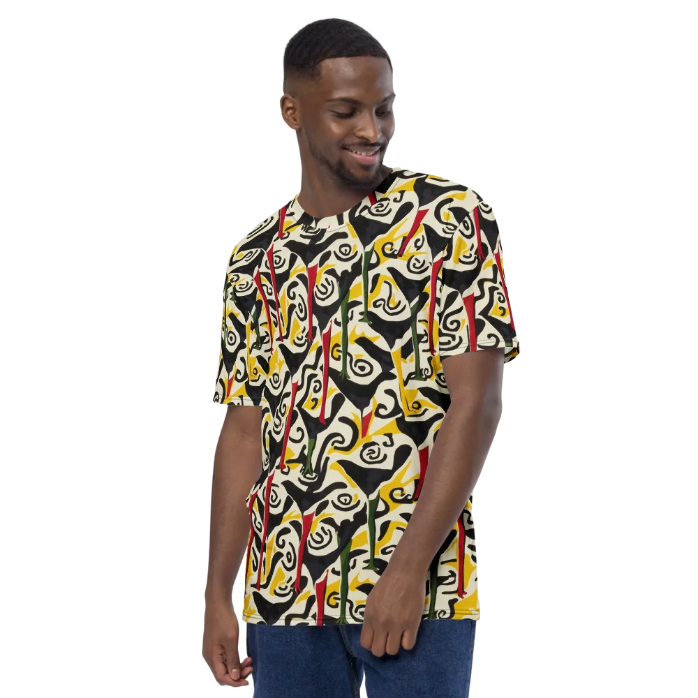Inkblot Menagerie on Men's Crew Neck T-Shirt — Left