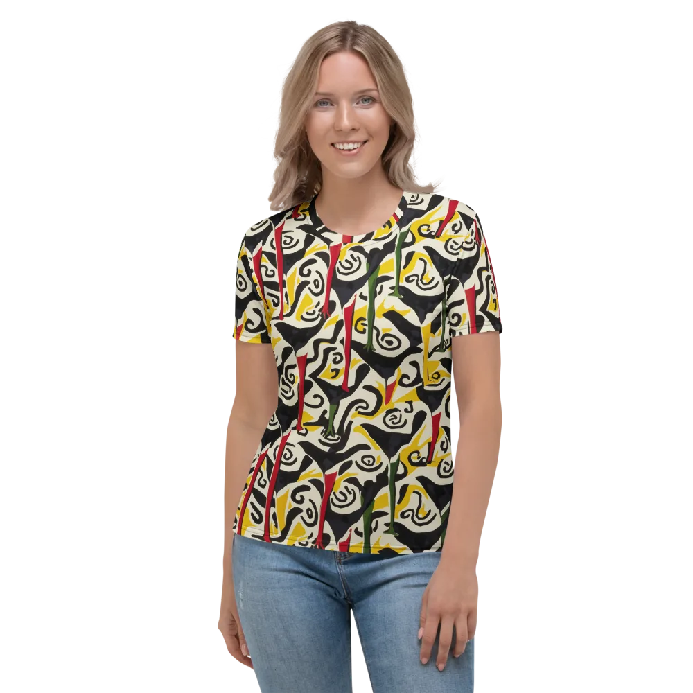 Inkblot Menagerie on Women's Crew Neck T-Shirt — Front