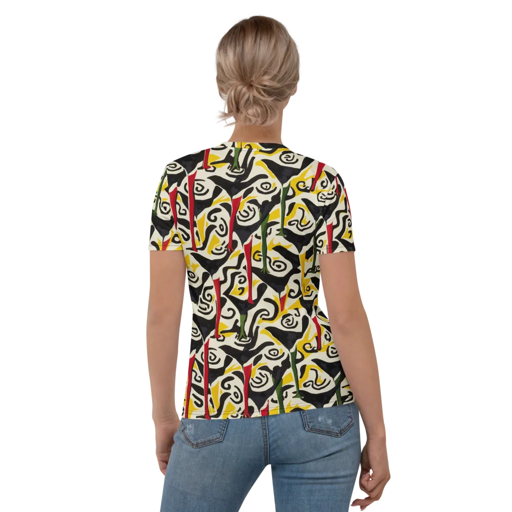 Inkblot Menagerie on Women's Crew Neck T-Shirt — Back