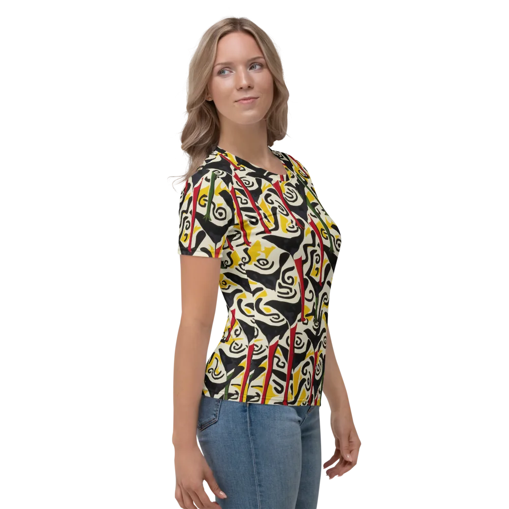 Inkblot Menagerie on Women's Crew Neck T-Shirt — Right