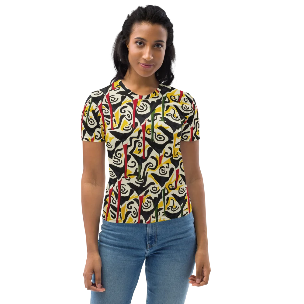 Inkblot Menagerie on Women's Crew Neck T-Shirt — Front