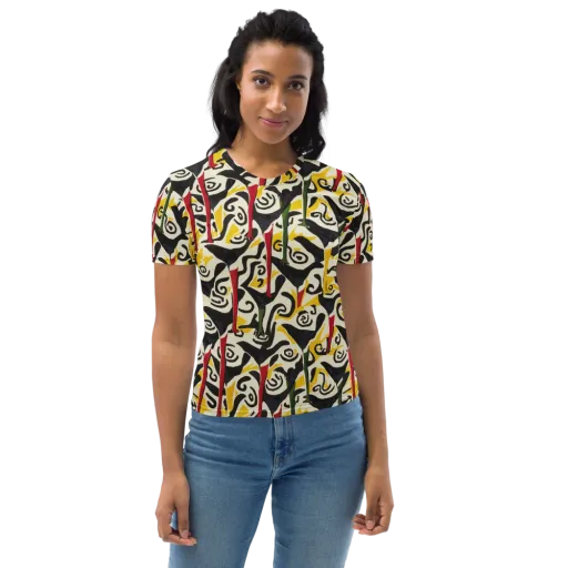 Inkblot Menagerie on a Women's Crew Neck T-Shirt