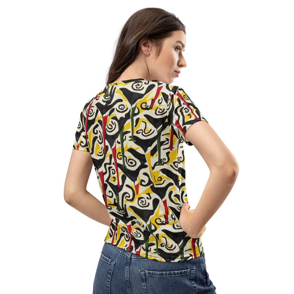 Inkblot Menagerie on Women's Crew Neck T-Shirt — Back