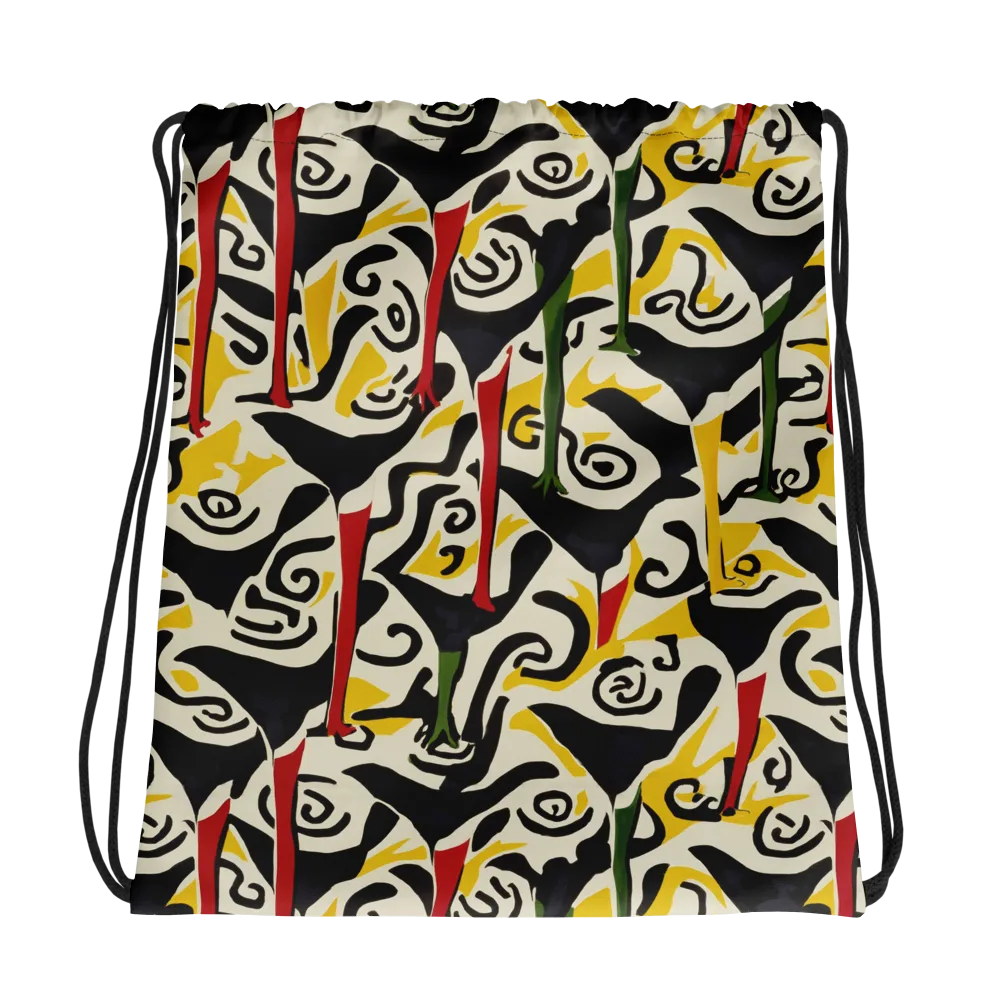 Inkblot Menagerie on Drawstring Bag — Photo