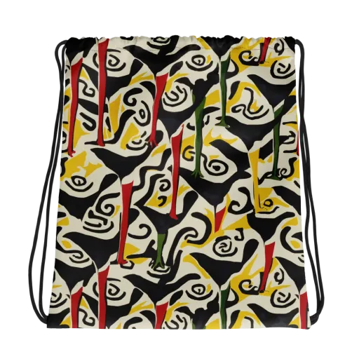 Inkblot Menagerie on a Drawstring Bag