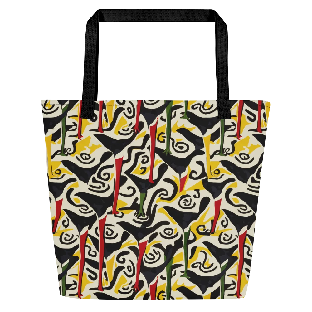 Inkblot Menagerie on Large Tote Bag W/ Pocket — Front