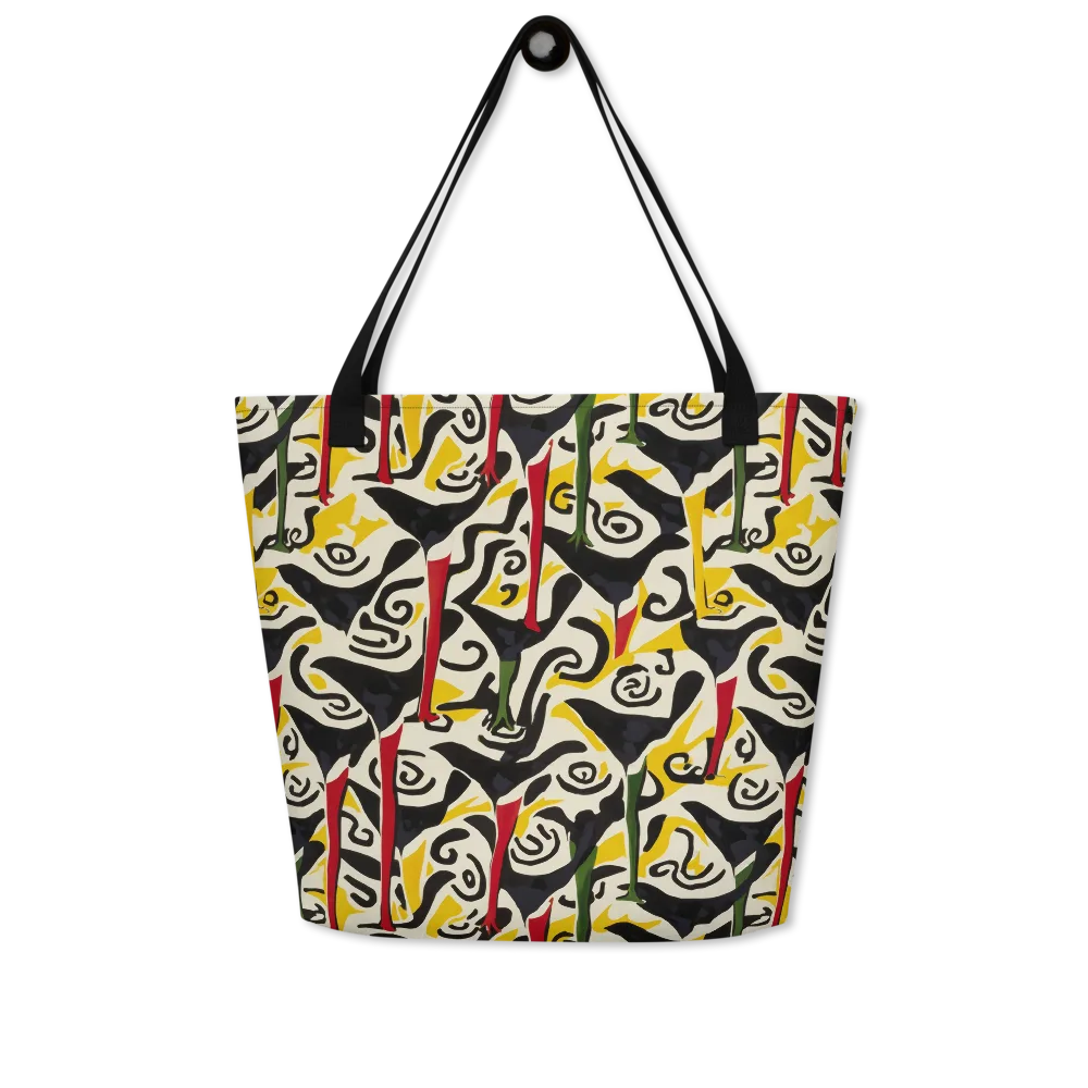Inkblot Menagerie on Large Tote Bag W/ Pocket — Front