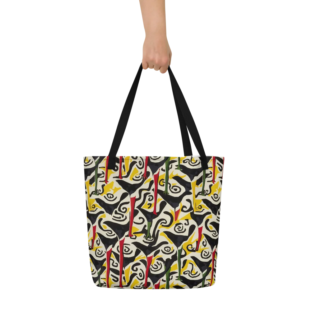 Inkblot Menagerie on Large Tote Bag W/ Pocket — Front