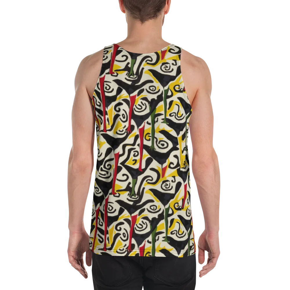 Inkblot Menagerie on Men's Tank Top — Back