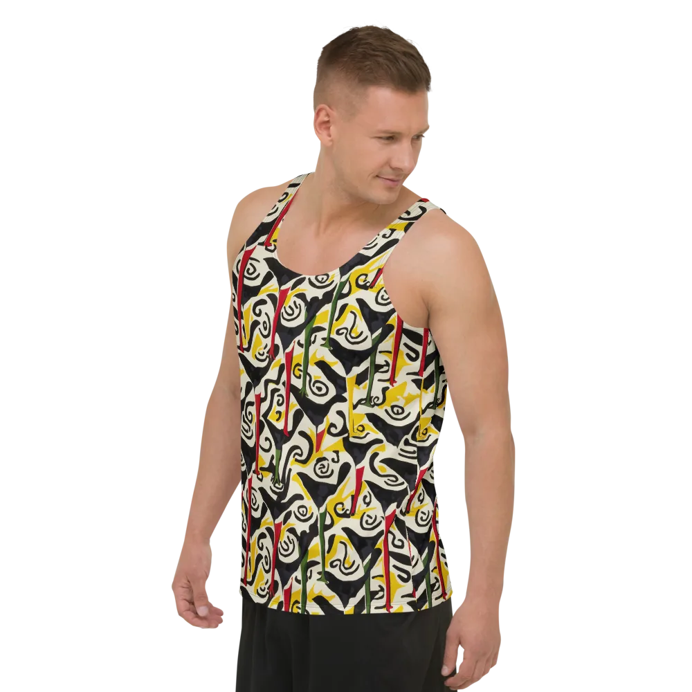 Inkblot Menagerie on Men's Tank Top — Left Front