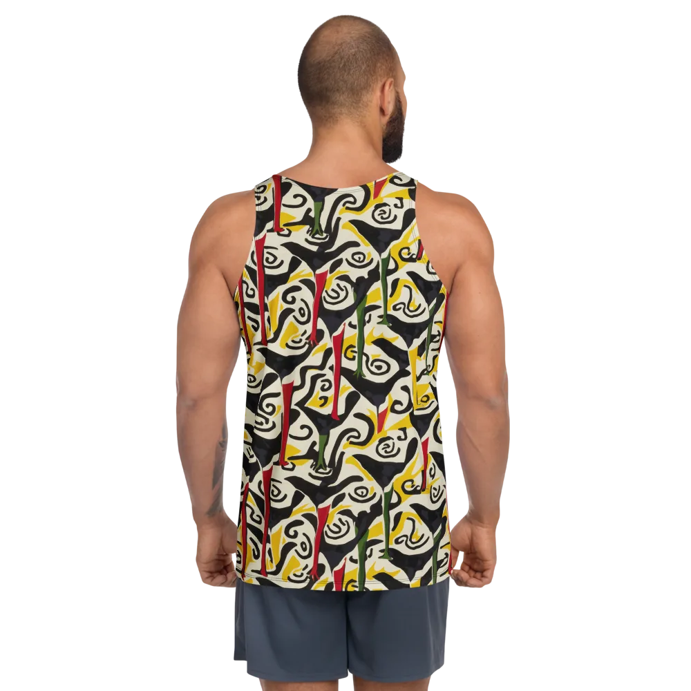 Inkblot Menagerie on Men's Tank Top — Back