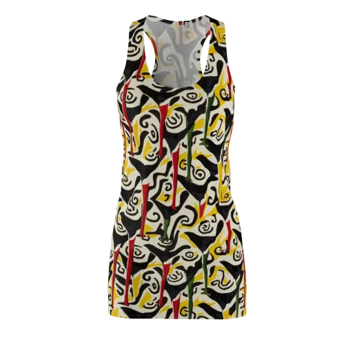 Inkblot Menagerie on a Racerback Dress