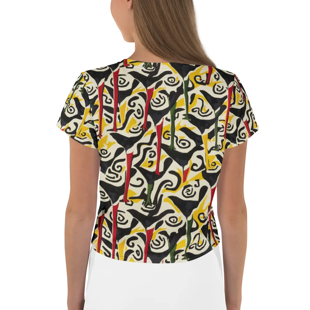 Inkblot Menagerie on Crop Tee — Back