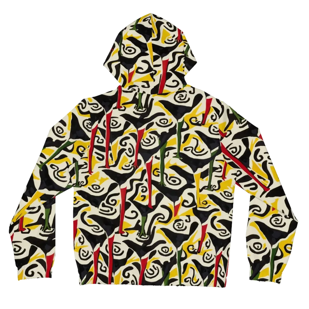 Inkblot Menagerie on Women's Full-Zip Hoodie — Back