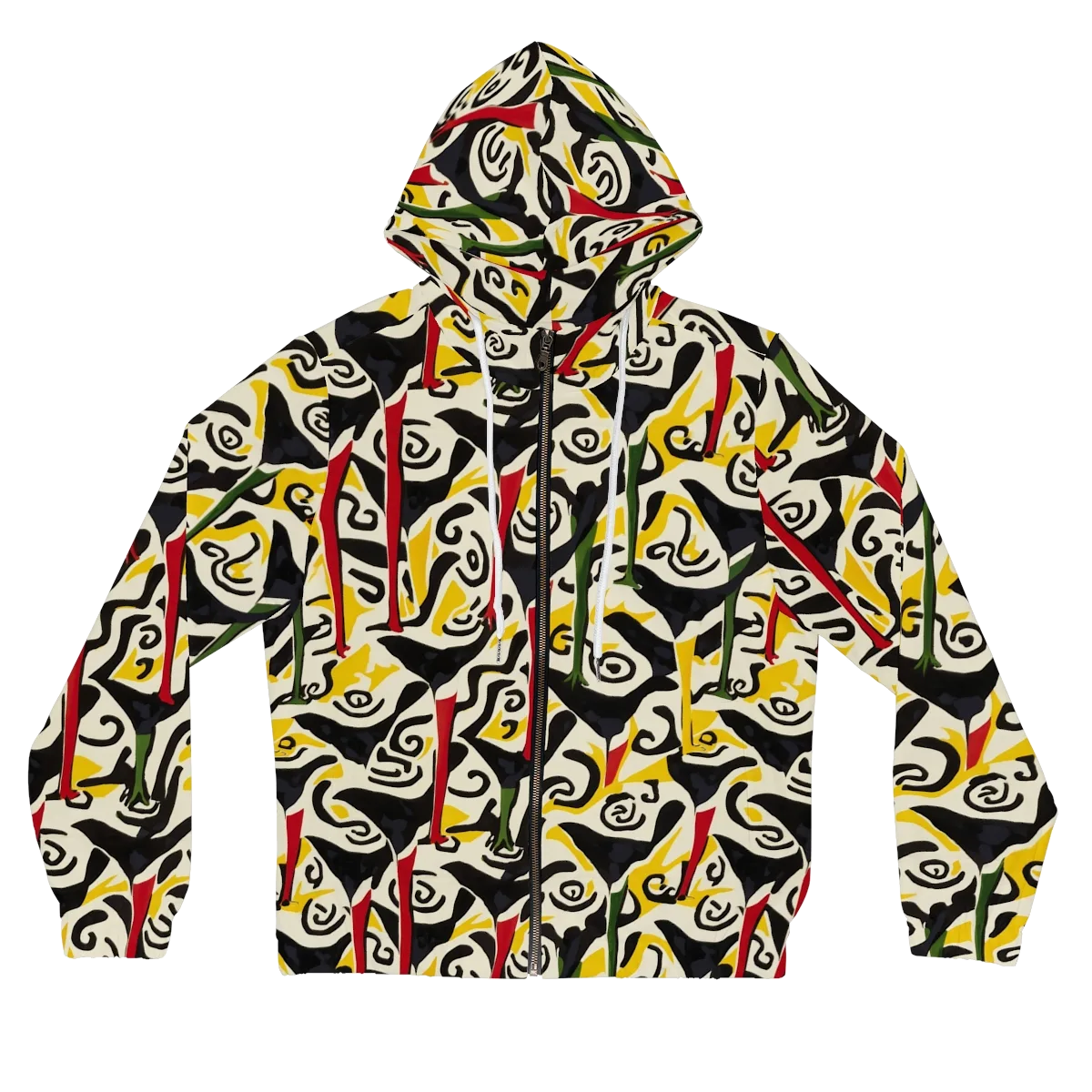 Inkblot Menagerie on Women's Full-Zip Hoodie — Front