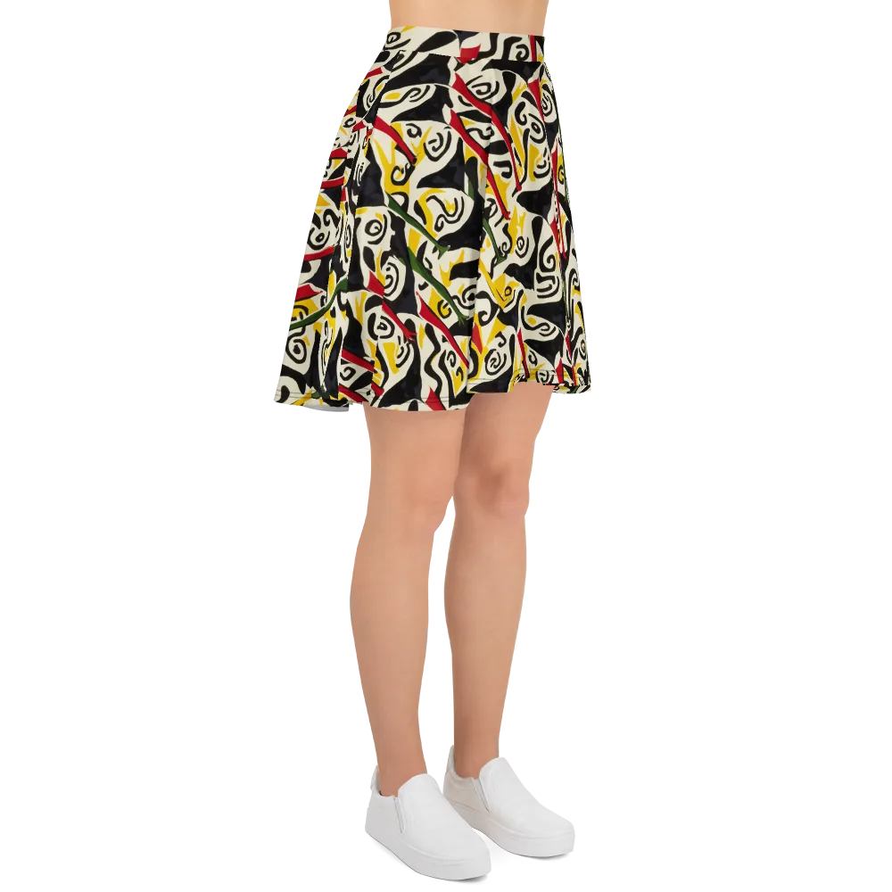 Inkblot Menagerie on Skater Skirt — Right