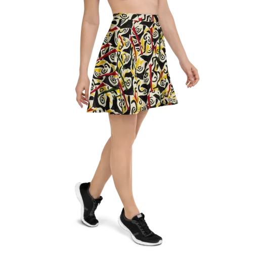 Inkblot Menagerie on a Skater Skirt