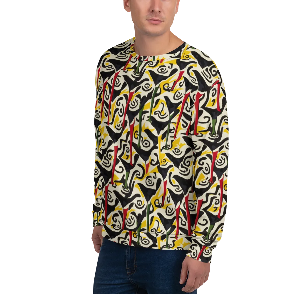 Inkblot Menagerie on Sweatshirt — Left Front