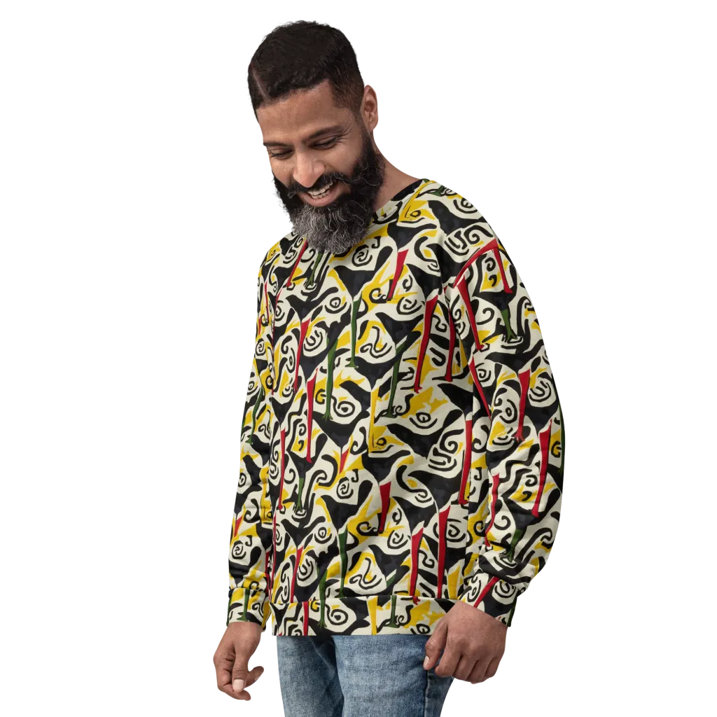 Inkblot Menagerie on Sweatshirt — Left Front