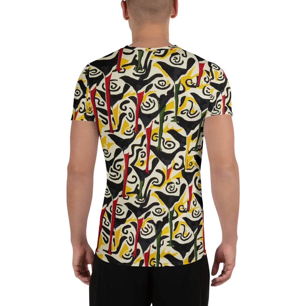 Inkblot Menagerie on Men's Athletic T-Shirt — Back