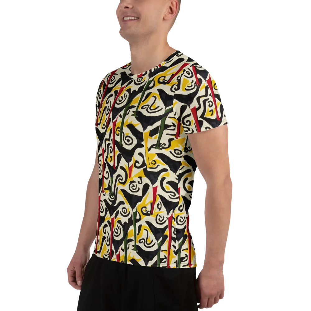 Inkblot Menagerie on Men's Athletic T-Shirt — Left