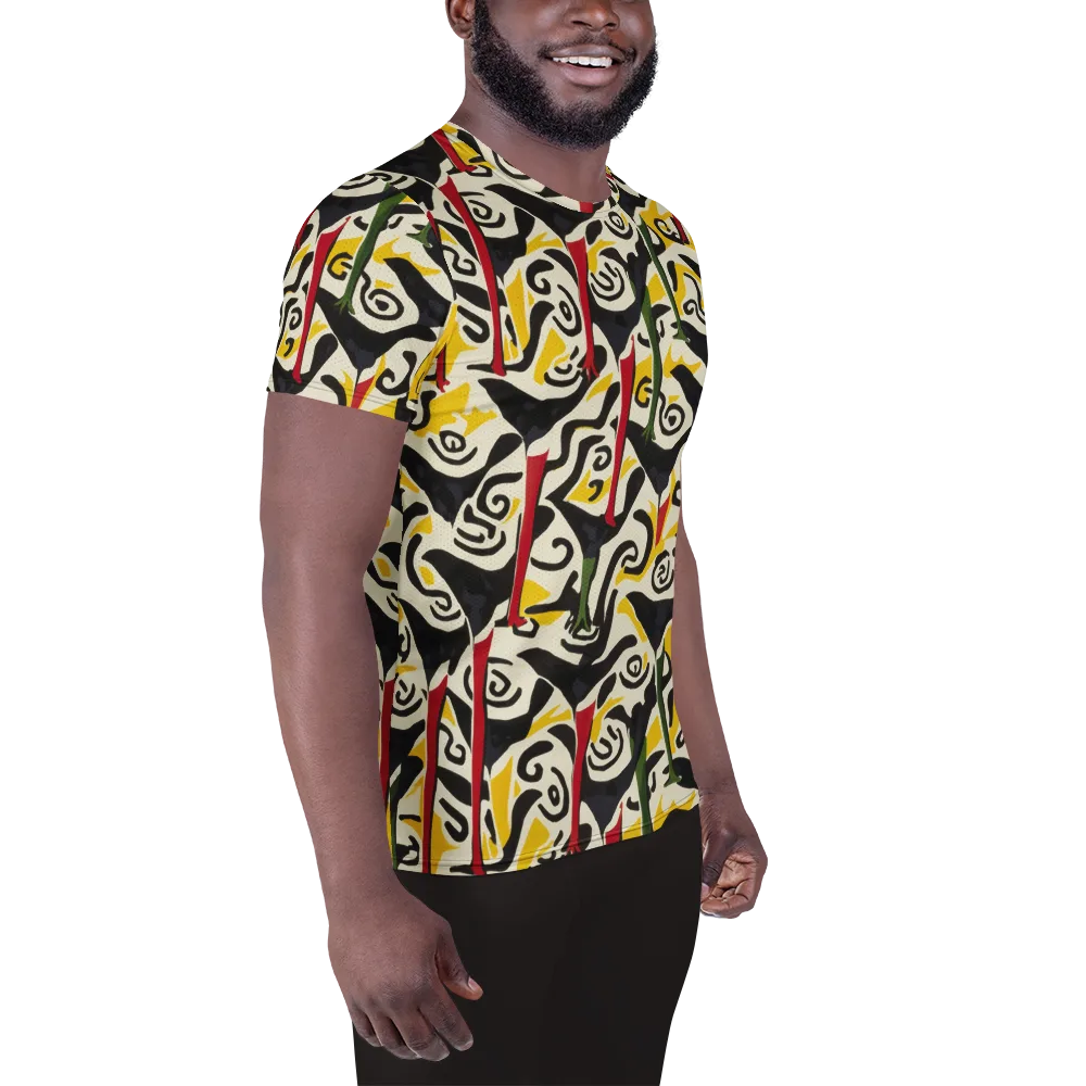 Inkblot Menagerie on Men's Athletic T-Shirt — Right