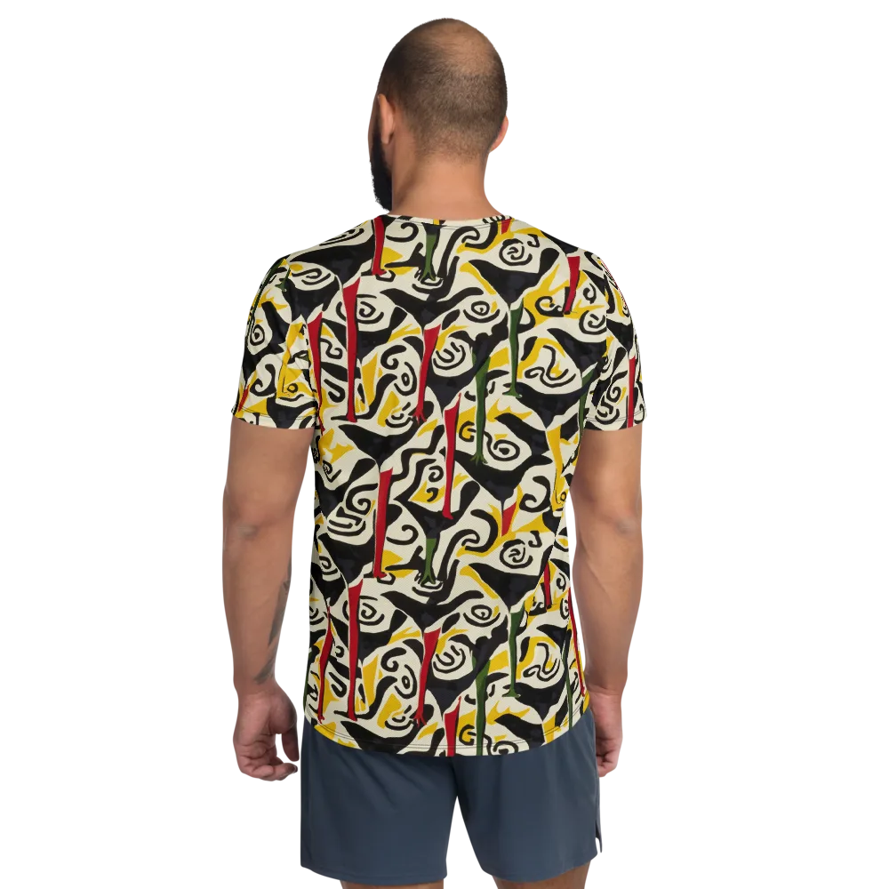 Inkblot Menagerie on Men's Athletic T-Shirt — Back